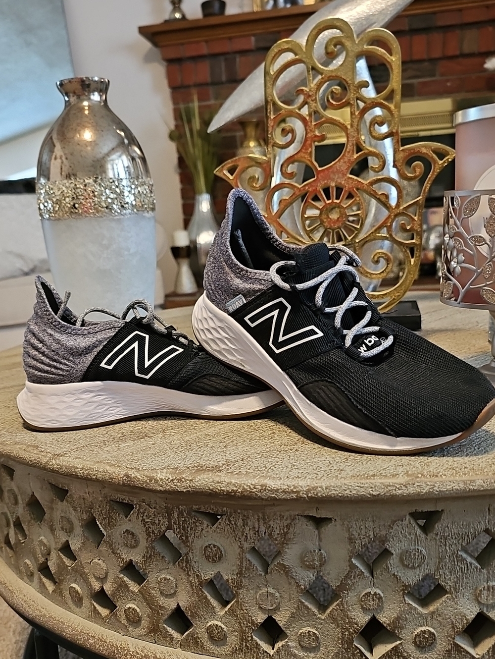 New Balance Boys Black & Gray Athletic Trainers